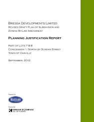 Bressa Developments Limited Planning Justification Report - Oakville