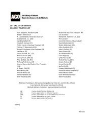 ART GALLERY OF ONTARIO BOARD OF TRUSTEES LIST (cont.)