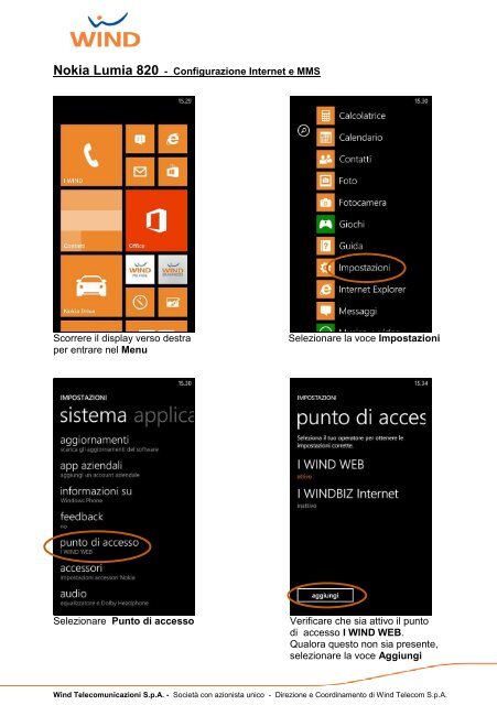 Nokia Lumia 820 - Configurazione Internet e MMS - Wind