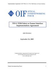 TFI-5: TDM Fabric to Framer Interface Implementation Agreement - OIF