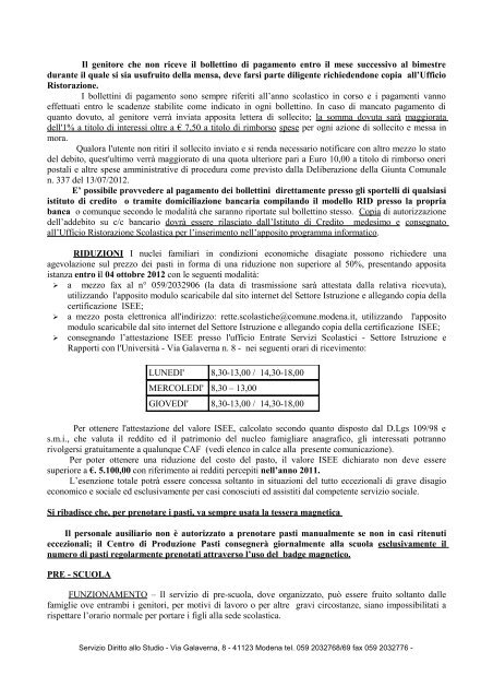 leggi la lettera inviata alle famiglie a.s. 2012/2013 - Comune di ...