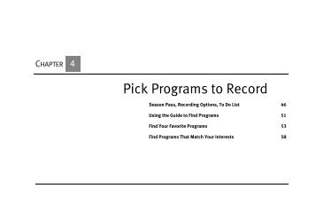 Humax Series2 DVR Users Guide - Pick Programs to Record - TiVo