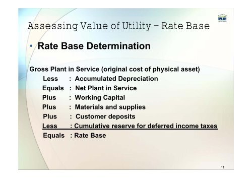 Calculating the Revenue Requirement in Electricity