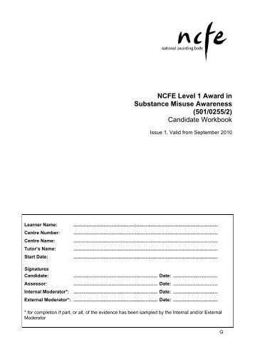 Candidate Workbook - NCFE