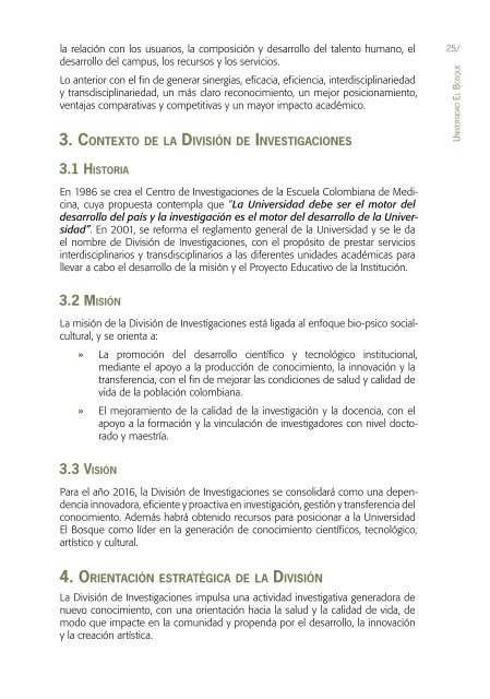 INSTITUCIONAL DE INVESTIGACIONES - Universidad El Bosque