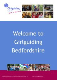 Welcome to Girlguiding Bedfordshire - Bedfordshire Guiding