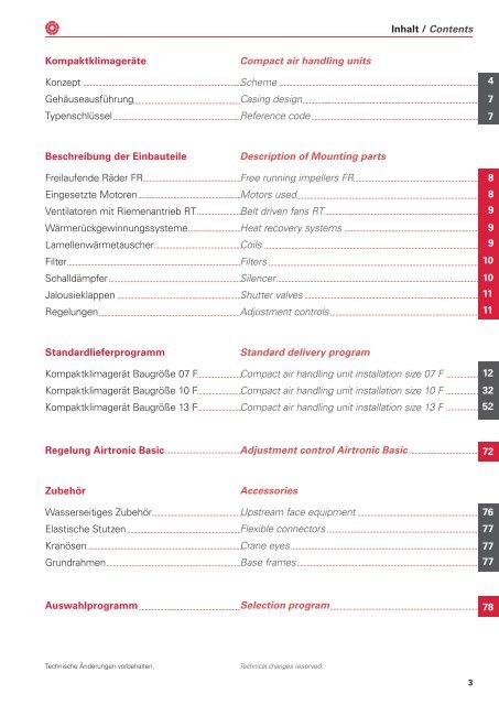 Kompaktklimageräte / Compact Air Handling Units - Rosenberg ...