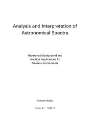 Analysis and Interpretation of Astronomical Spectra - UrsusMajor