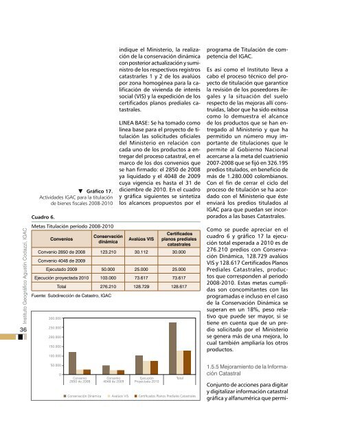 Informe - Instituto Geográfico Agustín Codazzi