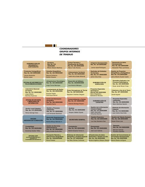 Informe - Instituto Geográfico Agustín Codazzi