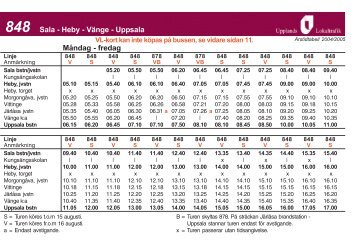 848 Sala - Heby - VÃ¤nge - Uppsala