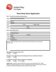 application - United Way of York Region