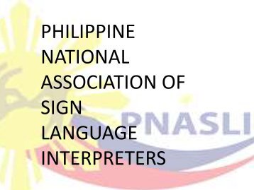 philippine national association of sign language interpreters