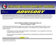 Maryland Preferred Drug List The Maryland Medicaid Pharmacy ...