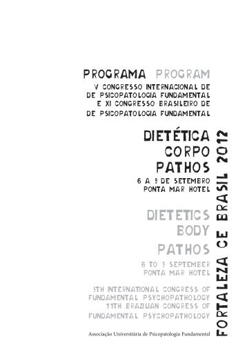 Programa miolo.p65 - LaboratÃ³rio de Psicopatologia Fundamental