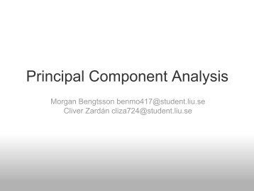 Principal Component Analysis Slides