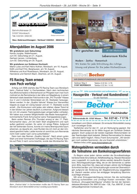 125. Ausgabe vom 29.07.2006 - Gemeinde Morsbach