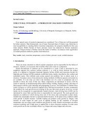 structural integrity - a problem of cracked component