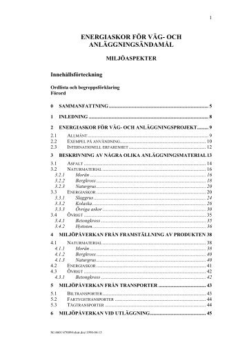 Energiaskor fÃ¶r vÃ¤g- och anlÃ¤ggningsÃ¤ndamÃ¥l (1998) - Svenska ...