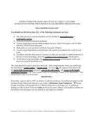 Affidavit of Income for Purposes of Establishing Mediation Fees