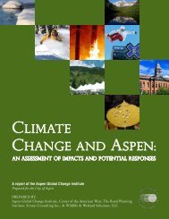 Climate Change and Aspen: An Assessment of Impacts and ...