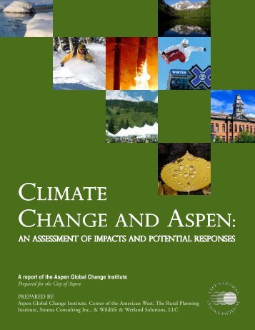 Climate Change and Aspen: An Assessment of Impacts and ...