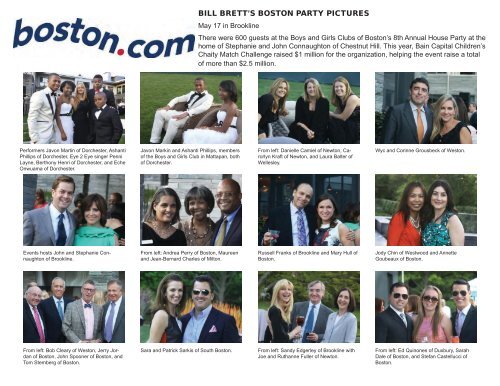 BILL BRETT'S BOSTON PARTY PICTURES - Boys and Girls Club of ...