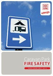 Caravan Park Fire Safety Guideline - Country Fire Authority