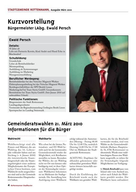 Stadtkurier März 2010 - Rottenmann