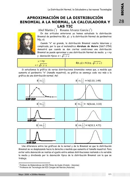 Aproximación de la distribución binomial a normal - Aula matemática