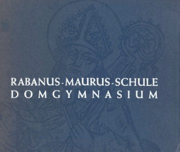 1968 »Festschrift zur Einweihung des Neubaues der Rabanus