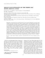 molecular systematics of the fishing bat myotis - Genomic Variation ...