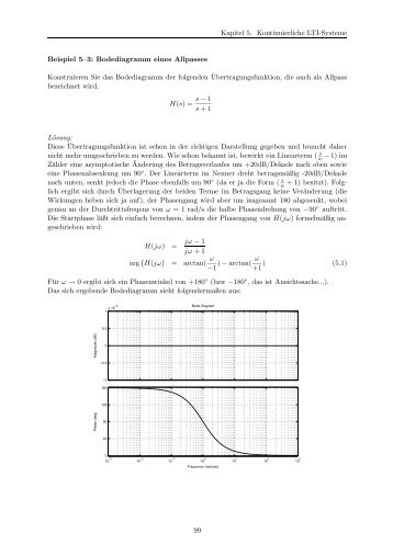 Bode-Diagramme (mit LÃ¶sung)