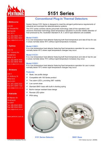 5151 Series Detectors.pdf - Pertronic Industries Pty Ltd