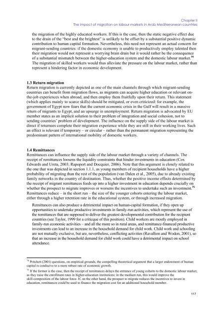 Labour market performance and migration flows - European ...