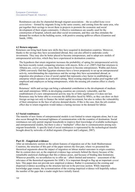 Labour market performance and migration flows - European ...