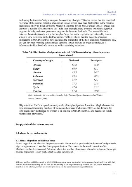 Labour market performance and migration flows - European ...