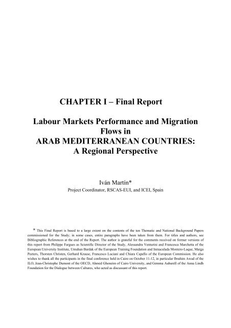 Labour market performance and migration flows - European ...