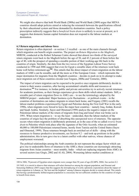 Labour market performance and migration flows - European ...