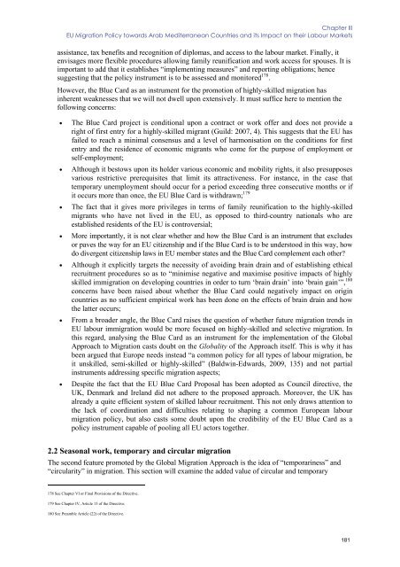 Labour market performance and migration flows - European ...