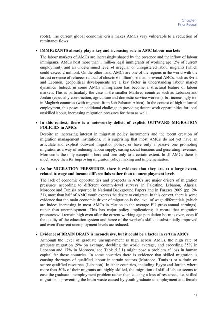 Labour market performance and migration flows - European ...