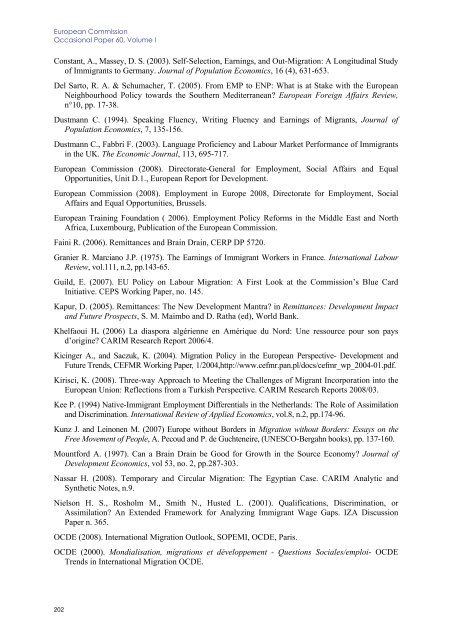 Labour market performance and migration flows - European ...