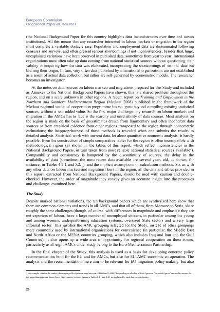 Labour market performance and migration flows - European ...