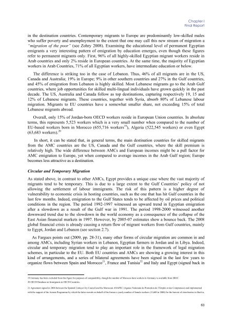 Labour market performance and migration flows - European ...