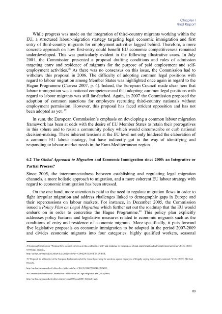 Labour market performance and migration flows - European ...