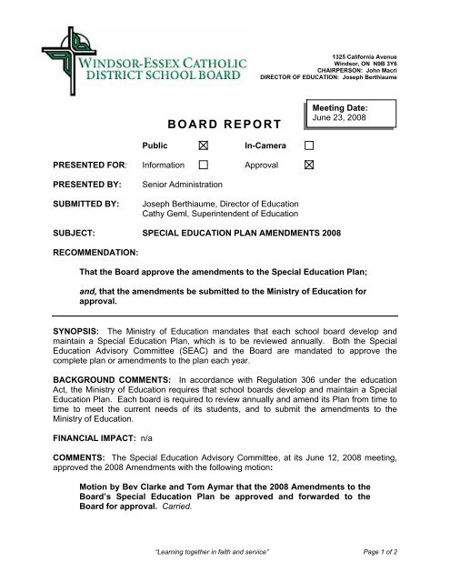 OFIP 2 - Windsor-Essex Catholic District School Board
