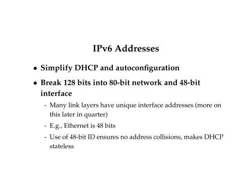 Multicast and IPv6 - Stanford Secure Computer Systems Group