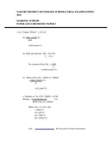 2012 nakuru district mock chemistry ms paper 3.pdf - KCSE Online