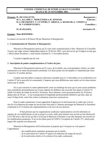 Compte-rendu du Conseil (pdf) - Fexhe-le-Haut-Clocher