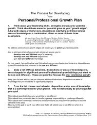 Personal/Professional Growth Plan